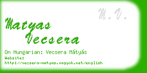 matyas vecsera business card